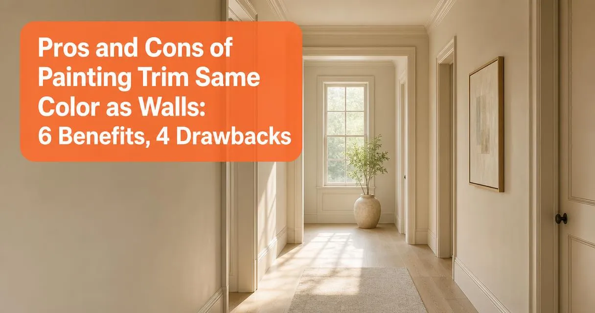 Bright interior hallway with same-color walls and trim showing seamless monochromatic paint treatment